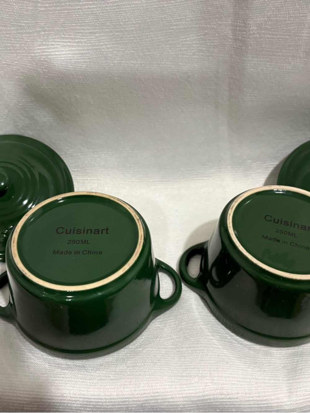 Cuisinart Deep Green Ceramic Covered Ramekins - Set of 2